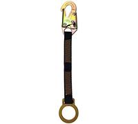 Frontline ACEL18S D-Ring 18" | high-Tenacity Polyester Webbing Extension Lanyard | ANSI Z359.13 & OSHA Applicable (18" Extension Lanyard) Black
