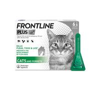 FRONTLINE Plus Flea and Tick Treatment Dogs and Cats - Cat - 6 Pack