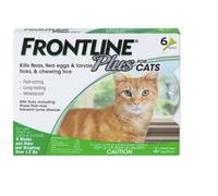 Frontline Plus Flea & Tick Spot Treatment for Cats & Kittens 1.5lbs - Waterproof, fast-acting monthly protection (PFX6WFV)