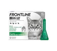 FRONTLINE Plus Flea & Tick Treatment for Cats and Ferrets - 6 Pipettes
