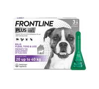 FRONTLINE Plus Flea & Tick Treatment for Large Dogs - 3 Pipettes