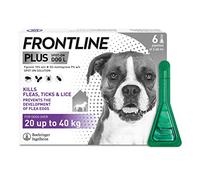 FRONTLINE Plus Flea & Tick Treatment for Large Dogs (20-40 kg) - 6 Pipettes