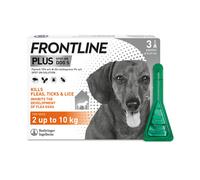 FRONTLINE Plus Flea & Tick Treatment for Small Dogs (2-10 kg) - 3 Pipettes
