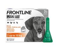 FRONTLINE Plus Flea and Tick Treatment Dogs and Cats - Small Dog (2-10kg) - 3 Pack