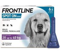 FRONTLINE Spot On Flea & Tick Treatment for Large Dog (20-40kg) 6 Pipettes
