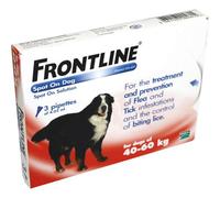 FRONTLINE Spot On for XL Dogs, 40-60kg, 3 Pipettes, flea infestions