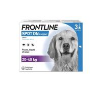 Frontline Spot On Dog - Anti-flea and anti-tick for dog L - 20-40kg - 3 pipettes