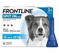 FRONTLINE Spot On Flea & Tick Treatment For Medium Dog (10-20kg) - 3 Pipettes