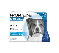 FRONTLINE Spot On Flea & Tick Treatment for Medium Dog (10-20kg) 6 Pipettes