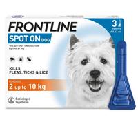 FRONTLINE SPOT ON Flea & Tick Treatment For Small Dog (2-10kg) - 3 Pipettes