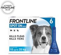 Frontline Spot On Flea &Tick Treatment for Small, Medium & Large Dog 6 Pipette