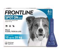 Frontline Spot On Medium Dog 10-20kg - 6 Pipettes - Flea, Tick & Lice Protection | MPN 573714