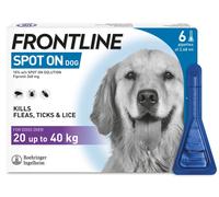 FRONTLINE Spot On Flea & Tick Treatment for Large Dog (20-40kg) 6 Pipettes