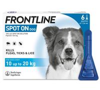 FRONTLINE Spot On Flea & Tick Treatment for Medium Dog (10-20kg) 6 Pipettes