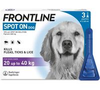 FRONTLINE Spot On for Large Dogs, 20-40kg 3 Pipettes