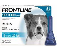 FRONTLINE SPOT ON Flea, Tick Lice Treatment Medium Dogs 10-20kg 3-6 Pipettes