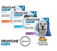FRONTLINE SPOT ON PLUS DOG Flea Lice Tick Treatment Solution Kills Fleas Wormer.