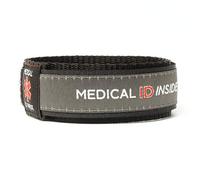 Frontotemporal Dementia Bracelet, Emergency Medical Alert, ID Wristband, Mens or Womens, Emergency Identity, Walkabout, Lost, Missing (M-17.5cm, Grey)