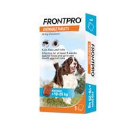 FRONTPRO Chewable Tablets Flea & Tick Treatment for Dogs (10-25kg) 1 Tablet Pack