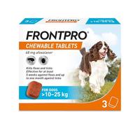 FRONTPRO® Chewable Tablets Flea and Tick Treatment for Dogs - 10-25kg - 3 Pack