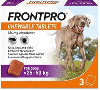 Frontpro Chewable Tablets Flea & Tick Treatment For Extra Large Dogs (25-50Kg) 3 Pack