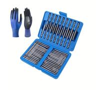 FROOBY 50 Piece Torx Screwdriver Bits,Star Magnetic Screwdriver Bits Set,Tamper Resistant Bits 1/4 Inch Hex Shank 75mm Length,Electronics Repair Automotive Maintenance Professional DIY Projects