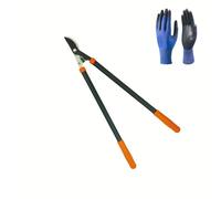 FROOBY 630mm Razorsharp Ratchet Anvil Lopper, Powerful Progressive Carbon Steel Blades Smooth Easy Cutting, Bypass Lopper Twist Lock Mechanism - Extends to Ergonomic Comfort Grips Chops Branches Ease