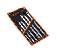 FROOBY 6pc Long Ring Combination Spanner Set, Extra Long Double Ended Metric Wrenches 8-21mm, Chrome Vanadium Steel Aviation Spanners, Workshop, Mechanic, Garage, Automotive, DIY Tools with Roll Bag