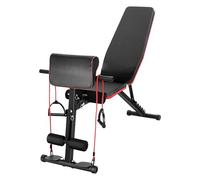 FROOBY Foldable Weight Bench, Strength Training Sit Up Bench, Incline Decline Bench with 7-Level Backrest, Leg Extension Machine, Preacher Pad and Resistance Band for Home Gym Workout