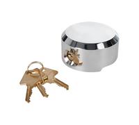 FROOBY Heavy Van Lock 73mm High Security Lock Round Shackleless Padlock, Heavy Duty Stainless Steel Round Concealed Padlock Storage Units Shutter Gate Van Warehouse Factory Weatherproof Chrome Plated