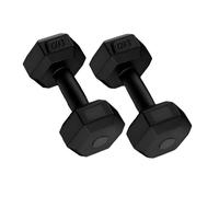 FROOBY Hex Dumbbell Pair, Anti-Roll Weights for Home & Gym, Anti-Slip PVC Coated Dumbbells for Weight Lifting (2KG, 4KG, 5KG, 6KG, 7.5KG, 10KG), Sold in Pairs (black, 2KG Pair (Total 4KG))