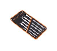 FROOBY Long Ring Spanner Set 6pc | Double Ended Aviation Wrench Set | Metric Sizes 8mm-21mm | Chrome Vanadium Steel | Dual End Fully Polished Spanners with Handy Storage Bag | Mechanic & Workshop Tool