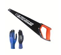 FROOBY Toolbox Hand Saw 500mm, Compact Portable, Double Ground Hardened Steel Blade, Predator Universal Wood Saw Superfast Cuts, Ergonomic Soft Grip Handle DIY Tools Sawing, Gardening, Trimming
