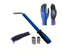 FROOBY Wheel Brace car Telescopic Wheel Wrench Extendable Wheel Wrench,Universal Telescopic Wheel Brace, Car Brace nut 1/2 Drive with 17/19mm and 21/23mm with Sockets for Car, Van, Truck, Caravan