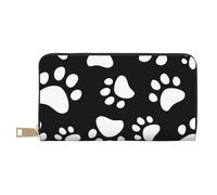 FROON Bear Paw Print Long Faux Leather Clutch Chic Stylish Women's Wallets for Modern Women Large Capacity Card Holder and Organizer Pockets Durable Purse Handbag for Everyday Travel