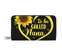 FROON Blessed to Be Called Sunflower Long Faux Leather Clutch Chic Stylish Women's Wallets for Modern Women Large Capacity Card Holder and Organizer Pockets Durable Purse Handbag for Everyday Travel