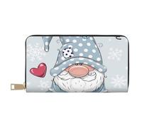 FROON Cute Gnome Long Faux Leather Clutch Chic Stylish Women's Wallets for Modern Women Large Capacity Card Holder and Organizer Pockets Durable Purse Handbag for Everyday Travel