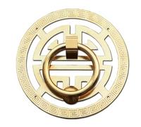 FROON Door Knocker Brass Drawer Pulls Vintage Cabinet Kitchen Pull Handle Chinese Hollow Out Copper Ring Handles for Wooden Door Home Decor