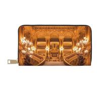 FROON European Golden Gothic Long Faux Leather Clutch Chic Stylish Women's Wallets for Modern Women Large Capacity Card Holder and Organizer Pockets Durable Purse Handbag for Everyday Travel