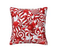 FROON Four Seasons Universal Candy Canes Pillow Cover Ideal As A Sofa Pillow, Waist Cushion, Or Decorative Seat Pad