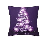 FROON Four Seasons Universal Christmas Purple Tree Pillow Cover Ideal As A Sofa Pillow, Waist Cushion, Or Decorative Seat Pad