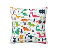 FROON Four Seasons Universal Colorful Dinosaurs Pillow Cover Ideal As A Sofa Pillow, Waist Cushion, Or Decorative Seat Pad