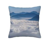 FROON Four Seasons Universal Landscape With Mountains And Clouds Pillow Cover Ideal As A Sofa Pillow, Waist Cushion, Or Decorative Seat Pad