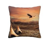 FROON Four Seasons Universal Native American Tribes Pillow Cover Ideal As A Sofa Pillow, Waist Cushion, Or Decorative Seat Pad