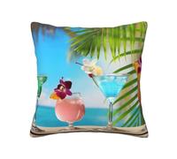 FROON Four Seasons Universal Tropical Beach Drink Pillow Cover Ideal As A Sofa Pillow, Waist Cushion, Or Decorative Seat Pad