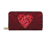 FROON Happy Valentine's Day Long Faux Leather Clutch Chic Stylish Women's Wallets for Modern Women Large Capacity Card Holder and Organizer Pockets Durable Purse Handbag for Everyday Travel