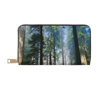 FROON National Parks Sunshine Trees Long Faux Leather Clutch Chic Stylish Women's Wallets for Modern Women Large Capacity Card Holder and Organizer Pockets Durable Purse Handbag for Everyday Travel