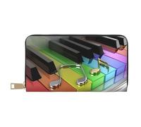 FROON Piano Key Long Faux Leather Clutch Chic Stylish Women's Wallets for Modern Women Large Capacity Card Holder and Organizer Pockets Durable Purse Handbag for Everyday Travel