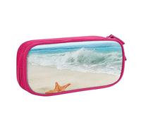 FROON Pouch for School Office Supplies Beach Shells Starfish Big Capacity Pen Case Large Capacity Pencil Bag for Students Stationery Pouch Pencil Box Desk Organizer with Smooth Zipper Portable Pencil