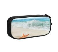 FROON Pouch for School Office Supplies Beach Shells Starfish Big Capacity Pen Case Large Capacity Pencil Bag for Students Stationery Pouch Pencil Box Desk Organizer with Smooth Zipper Portable Pencil